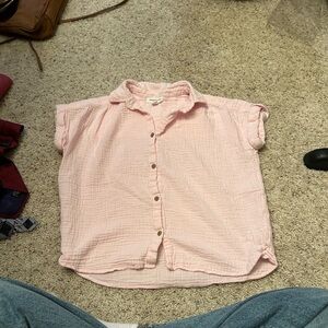 beachlunchlounge Light Pink Textured Shirt